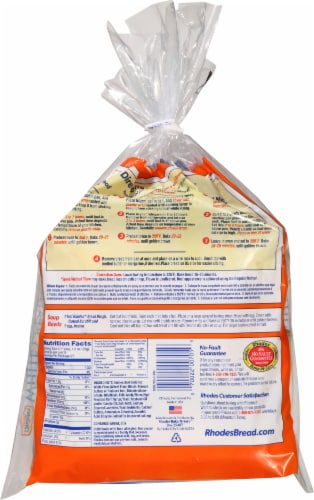 Rhodes® White Frozen Bread Perspective: back