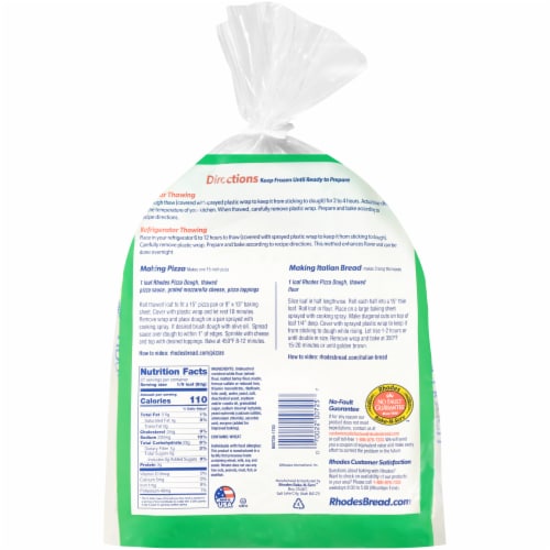 Rhodes® Pizza Dough Perspective: back