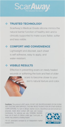 Scaraway® Clear Silicone Scar Sheets Perspective: back