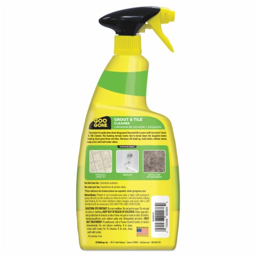 Goo Gone Grout and Tile Cleaner Citrus Scent 28 oz Trigger Spray Bottle 2054AEA Perspective: back