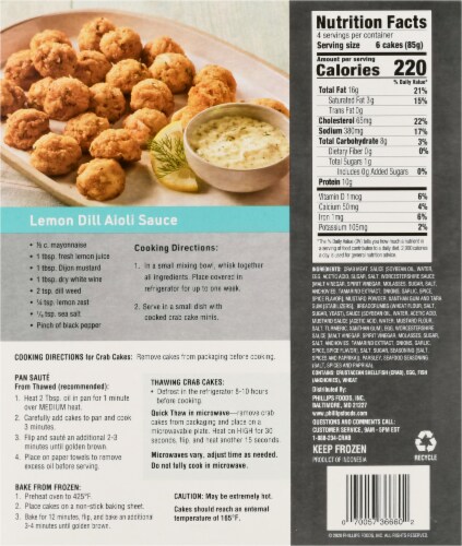 Phillips® Chef's Select Mini Crab Cakes Perspective: back