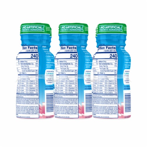 PediaSure Grow & Gain with Fiber Strawberry Shake Drink Perspective: back