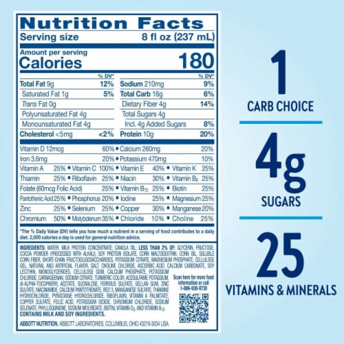Glucerna® CarbSteady Rich Chocolate Nutritional Shake Multipack Perspective: back