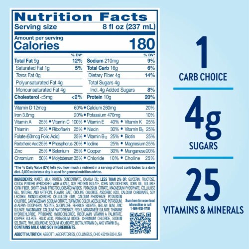 Glucerna® Rich Chocolate Ready-to-Drink Nutritional Shake Perspective: back