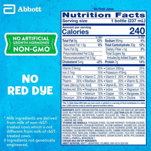 PediaSure® Grow & Gain® Strawberry Nutritional Shake Drink Perspective: back