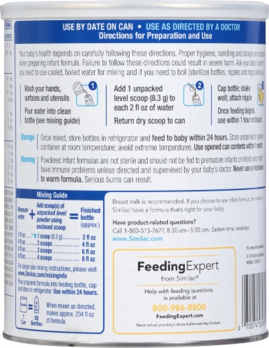Similac® Advance® OptiGro Powder Infant Formula with Iron Perspective: back