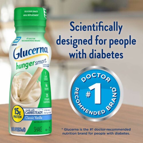 Glucerna® Hunger Smart® Classic Vanilla Nutritional Shake Bottles Perspective: back