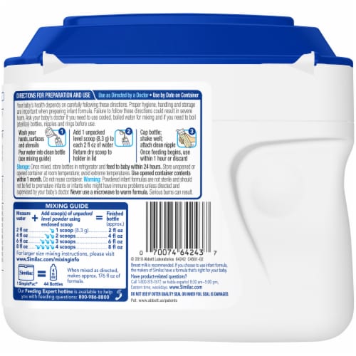 Similac® Advance® Non-GMO Infant Powder Formula Perspective: back