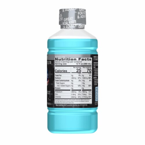 Pedialyte® Advanced Care Plus Berry Frost Electrolyte Solution Perspective: back