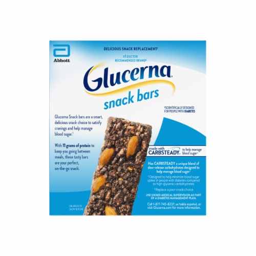 Glucerna Dark Chocolate Almond Snack Bars Perspective: back