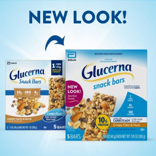 Glucerna Crispy Oat & Nuts Snack Bars Perspective: back