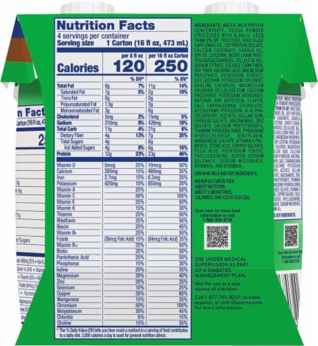 Glucerna® Hunger Smart Rich Chocolate Ready-to-Drink Nutritional Shakes Perspective: back