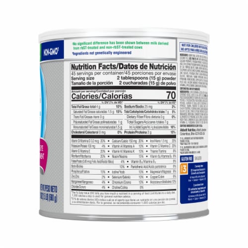 Similac® Go & Grow Powder Toddler Drink Perspective: back