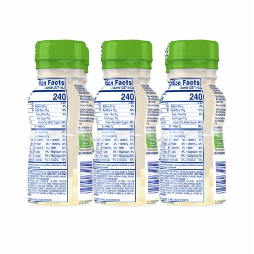 PediaSure Grow & Gain Organic Classic Vanilla Shakes Perspective: back