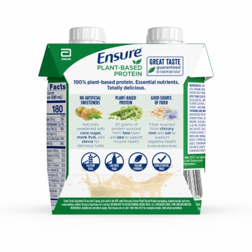 Ensure® Vanilla Plant-Based Protein Nutritional Shake Perspective: back