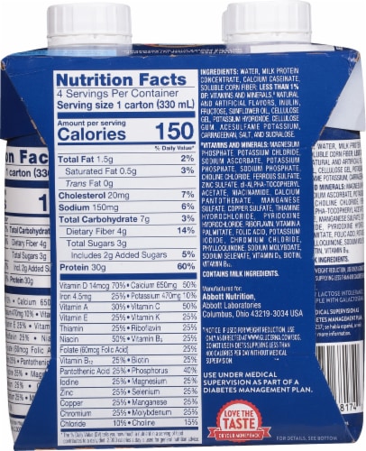 Glucerna Homemade Vanilla 30g Protein Shake Perspective: back
