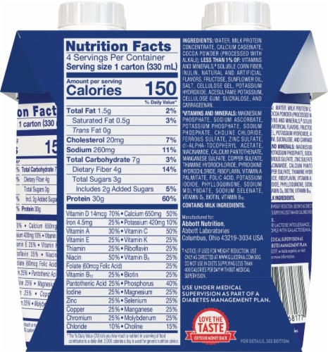 Glucerna® Protein Smart Chocolate Ready to Drink Protein Shake Perspective: back