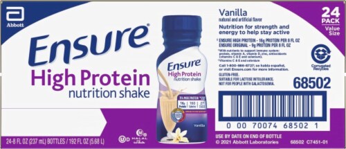 Ensure® High Protein Vanilla Strength & Energy Nutritional Shake Perspective: back