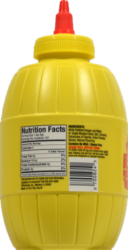 Plochman's Mild Yellow Mustard Perspective: back