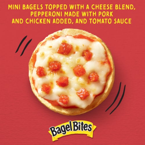 Bagel Bites Cheese & Pepperoni Mini Pizza Bagel Frozen Snacks Perspective: back