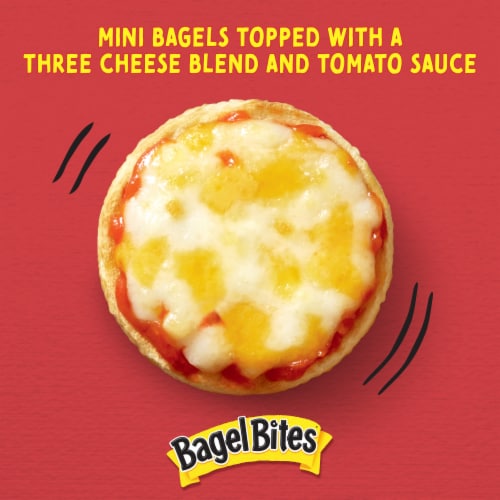 Bagel Bites Three Cheese Mini Pizza Bagel Frozen Snacks Perspective: back