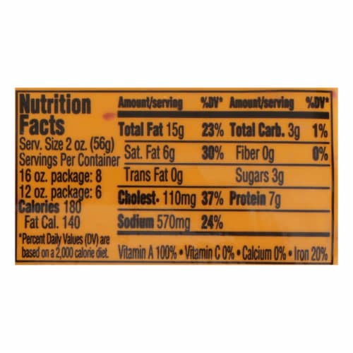 John Morrell Braunschweiger Sausage Perspective: back
