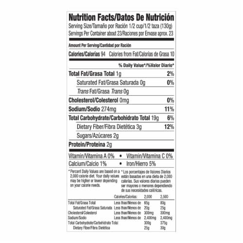 Juanita’s Foods Mexican Style Hominy, 110 oz, Can Perspective: back