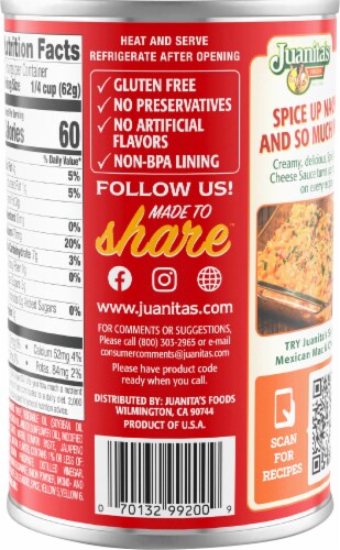 Juanita's® Hot & Spicy Nacho Cheese Sauce Perspective: back
