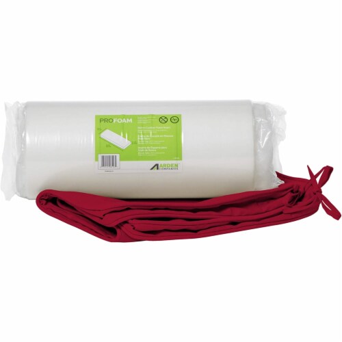 Arden Selections ProFoam EverTru 46  x 18  Outdoor Patio Bench Cushion, Caliente Red Perspective: back