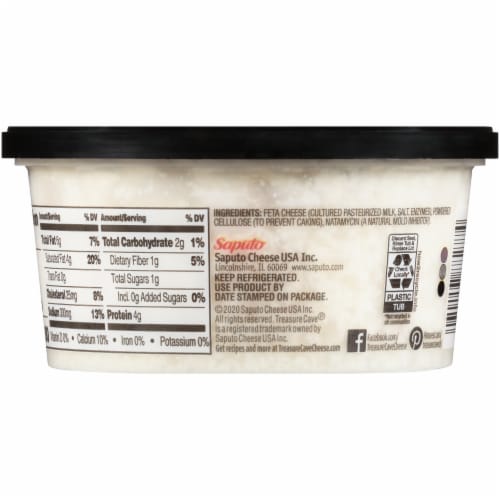 Treasure Cave® Crumbled Feta Cheese Perspective: back