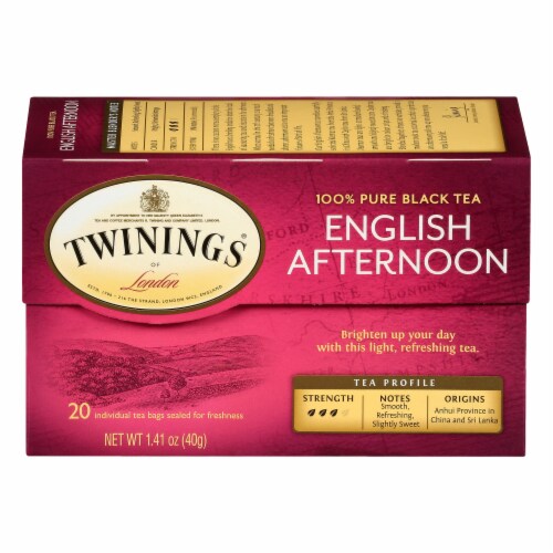 Twinings Of London® English Afternoon Pure Black Tea Bags Perspective: back