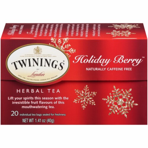 Twinings Of London Holiday Berry Caffeine Free Herbal Tea Bags Perspective: back