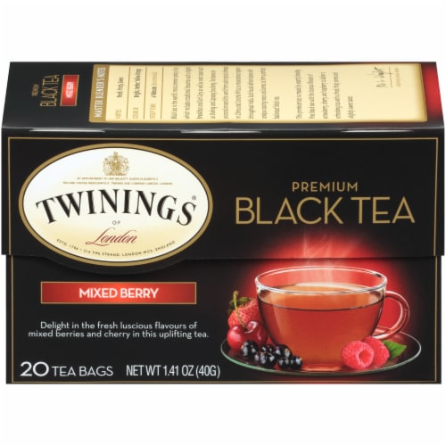 Twinings Of London Mixed Berry Premium Black Tea Bags Perspective: back