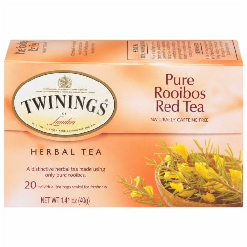 Twinings Of London Pure Rooibos Red Herbal Tea Bags Perspective: back