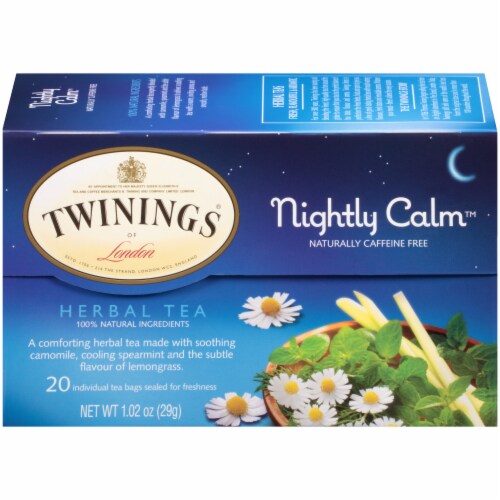 Twinings Of London Nightly Calm Herbal Tea Bags Perspective: back