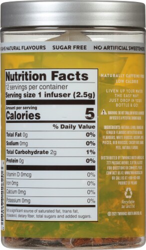 Twinings of London Cold Infuse Lemon Orange & Ginger Cold Water Enhancer Perspective: back
