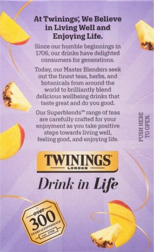 Twinings of London Focus Ginseng Mango & Pineapple Tea Bags Perspective: back