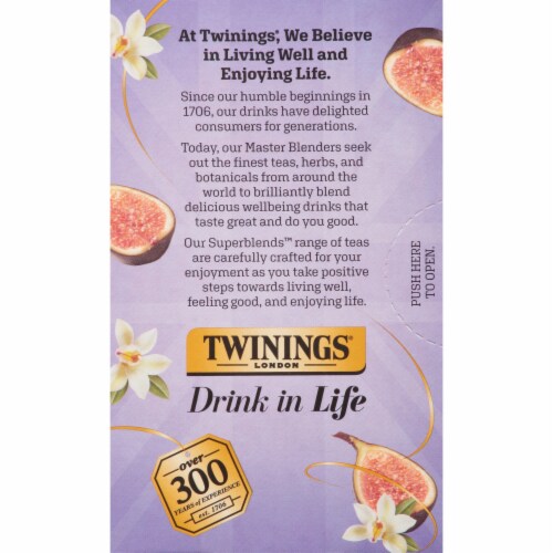 Twinings of London® Adaptogens Calm Fig & Vanilla Tea Bags Perspective: back