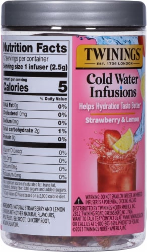 Twinings Of London Nfuse Strawberry & Lemon Water Enhancers Perspective: back