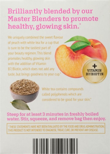 Twinings® Glow Peach Flavor White Tea Perspective: back