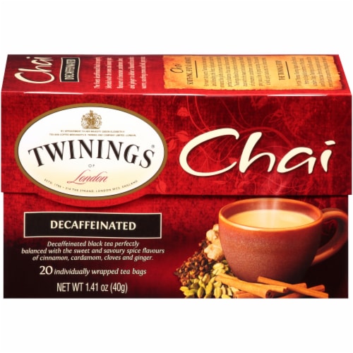 Twinings Of London® Chai Decaffeinated Black Tea Bags Perspective: back