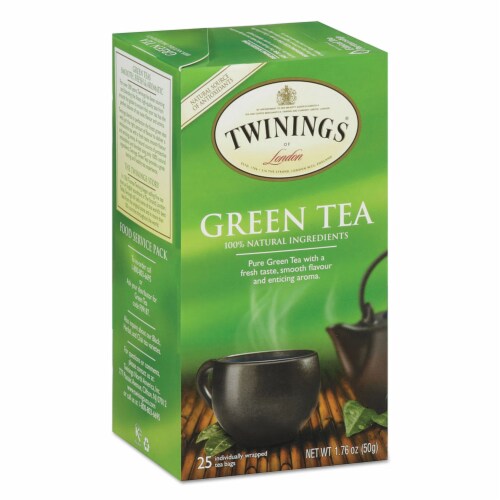 Twinings Green Tea 25 Tea Bags - 1.76 oz (50 g) Perspective: back