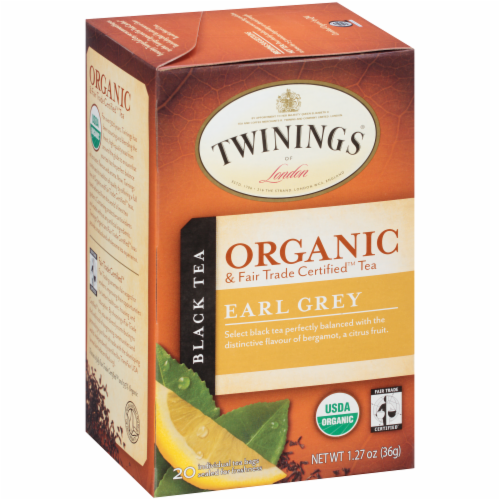 Twinings Of London Organic Earl Grey Black Tea Bags Perspective: back