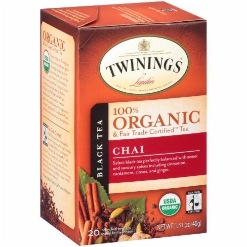 Twinings Of London 100% Organic Chai Black Tea Perspective: back