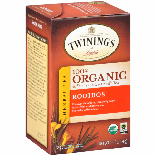 Twinings Of London Organic Rooibos Herbal Tea Bags Perspective: back