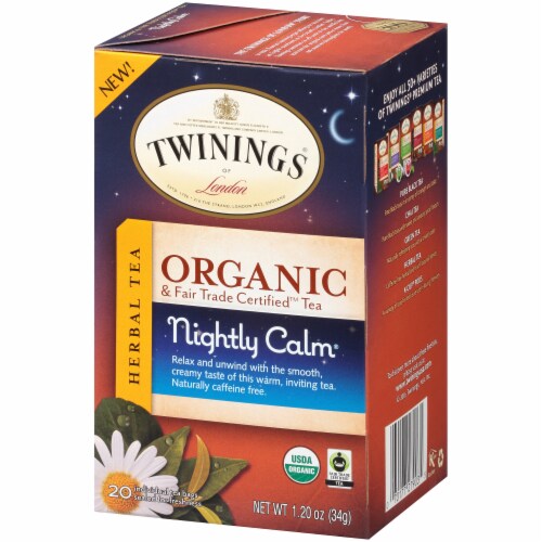 Twinings Of London Organic Nightly Calm Herbal Tea Bags Perspective: back