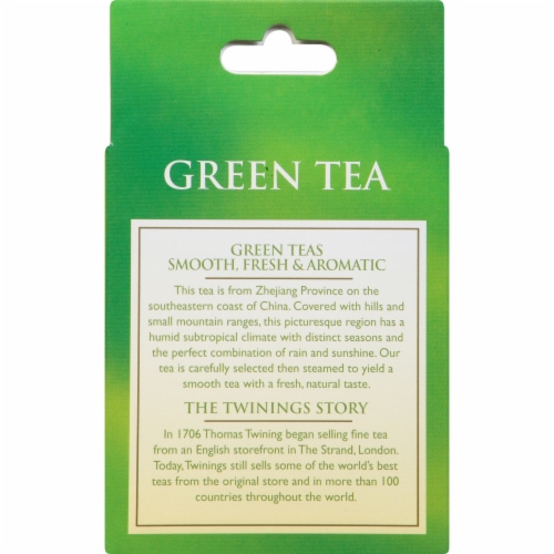Twinings of London Green Tea Bags Perspective: back