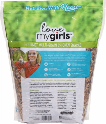 Love My Girls™ Fruit & Worms Chicken Snack Bird Food Perspective: back