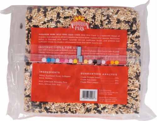 Audubon Park Wild Bird Seed Cake Bird Food Perspective: back