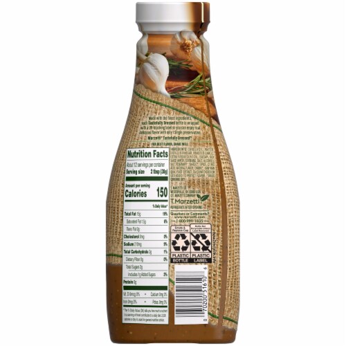 Marzetti® Tastefully Dressed™ Roasted Garlic Rosemary with Olive Oil Vinaigrette Perspective: back